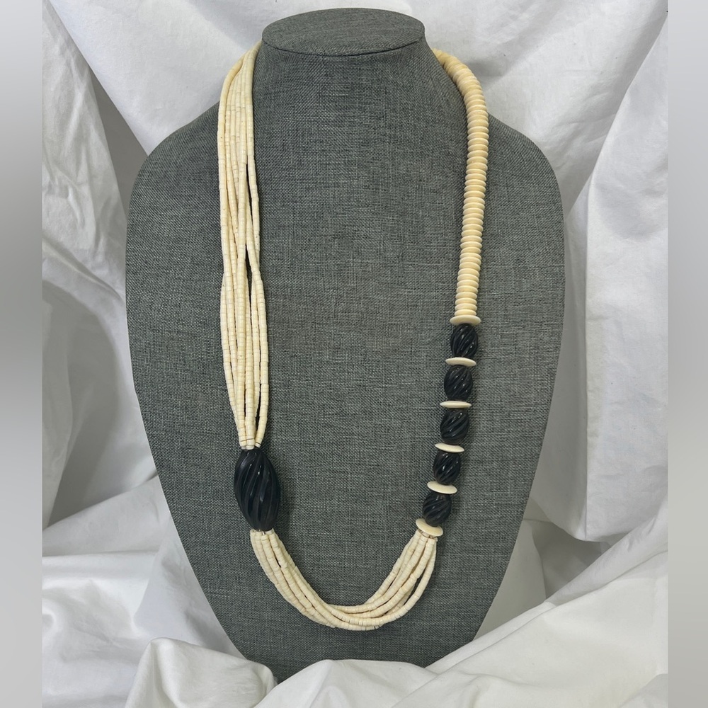 Bone Necklace African Jewelry Ethnic Bohemian Tribal Natural Stone Statement☑️ - Picture 3 of 5